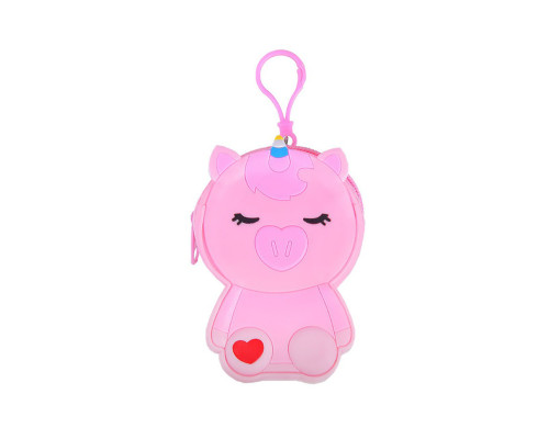 Дитячий гаманець-брелок "Єдиноріг" C44408, 8 х 11 х 3 см Світло-рожевий