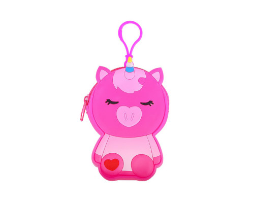 Дитячий гаманець-брелок "Єдиноріг" C44408, 8 х 11 х 3 см Рожевий