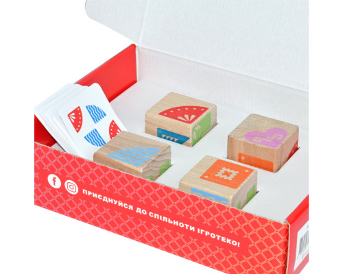 Навчальні логічні кубики "Склади візерунок" Igroteco 900477, 50 завдань на картках