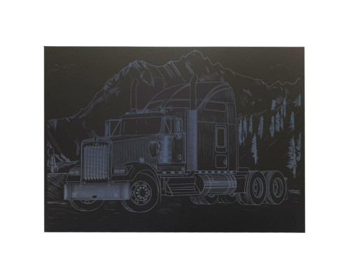 Гравюра А4 "Вантажівка-1" ГрА4-7с економ варіант в пакеті 29,7х21 см