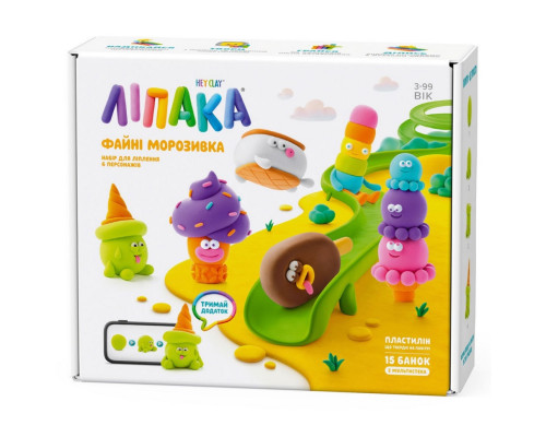 Меганабір пластиліну "Файні морозивка" ЛІПАКА 15029-UA01 самостійно твердіє