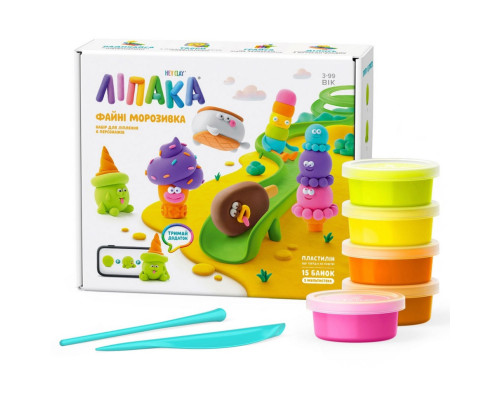 Меганабір пластиліну "Файні морозивка" ЛІПАКА 15029-UA01 самостійно твердіє