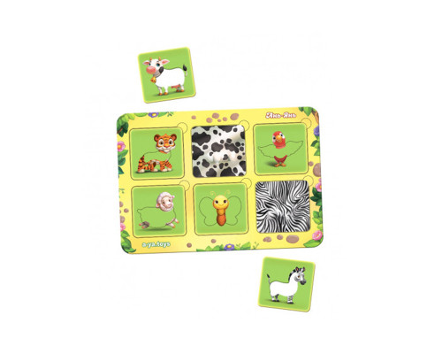 Деревянный пазл-сортер "Где чей узор?" Ubumblebees (ПСФ086) PSF086 трафареты