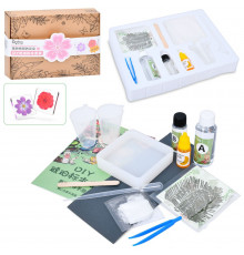 Дитячий набір для творчості "Сухоцвіт" FG231102004M, пінцет, фарба, застигаюча рідина