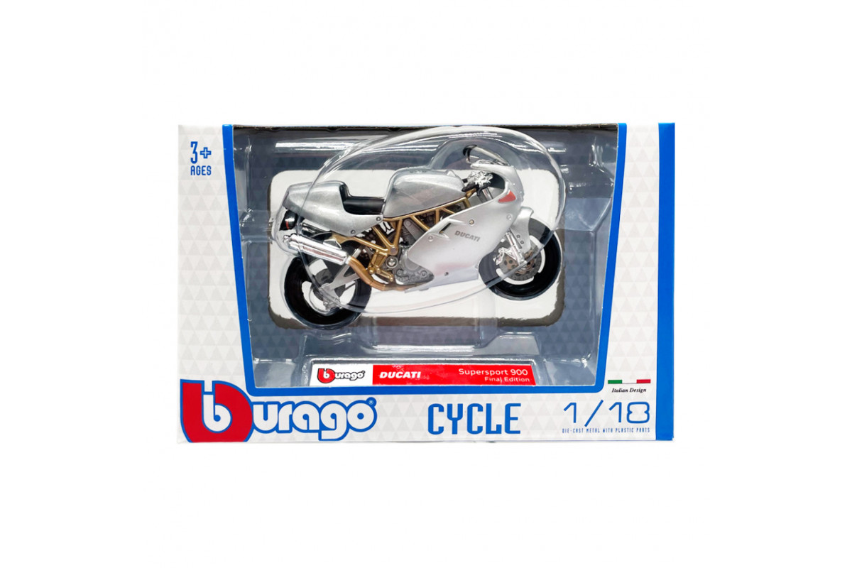 Дитяча модель Мотоцикла "Ducati SuperSport 900" Bburago 18-51030-14 масштаб 1:18 Дитяча модель Мотоцикла "Ducati SuperSport 900" Bburago 18-51030-14 масштаб 1:18