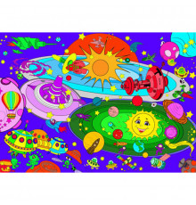 Величезна розмальовка "Космічні пригоди" 130002, 58х81 см