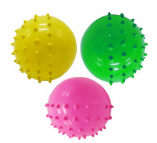 М'яч гумовий із шипами "Звірятко" RB20309-1, 10 см, 25 грам, 3 штуки М'яч гумовий із шипами "Звірятко" RB20309-1, 10 см, 25 грам, 3 штуки