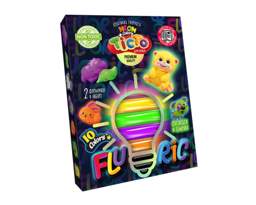 Тісто для ліплення "FLUORIC" TMD-FL10-01U-04U 10 кольорів Вид 1