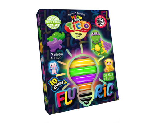 Тісто для ліплення "FLUORIC" TMD-FL10-01U-04U 10 кольорів Вид 2