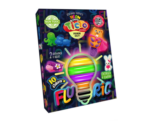 Тісто для ліплення "FLUORIC" TMD-FL10-01U-04U 10 кольорів Вид 3
