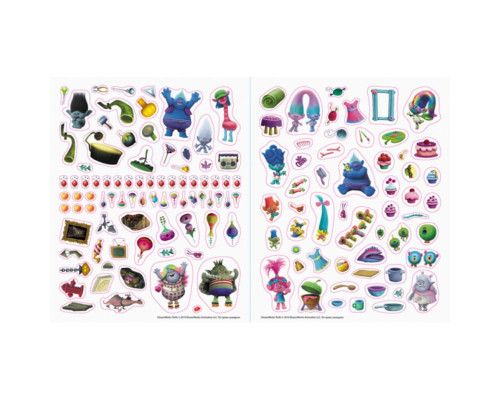 Мир наклеек Тролли Красочная книга Ранок 1026002 больше 100 наклеек