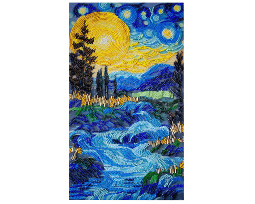 Набір для вишивання бісером "Там за водограєм" AB-908 на натуральному полотні