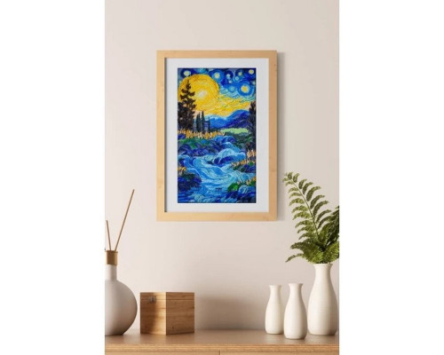 Набір для вишивання бісером "Там за водограєм" AB-908 на натуральному полотні