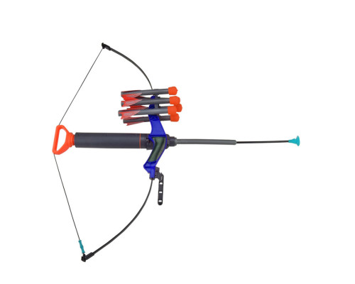 Детский Арбалет 888B со стрелами на присоске Синий