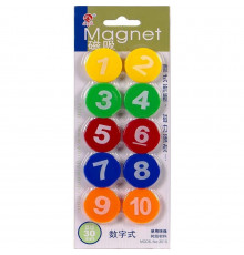 Магніт для дошки "Кольоровий з цифрами" 3010M, D 3 см