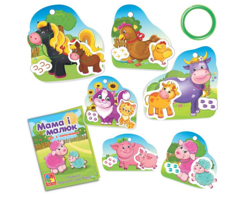 Детская настольная игра "Мама и малыш" VT2100-14 с липучками