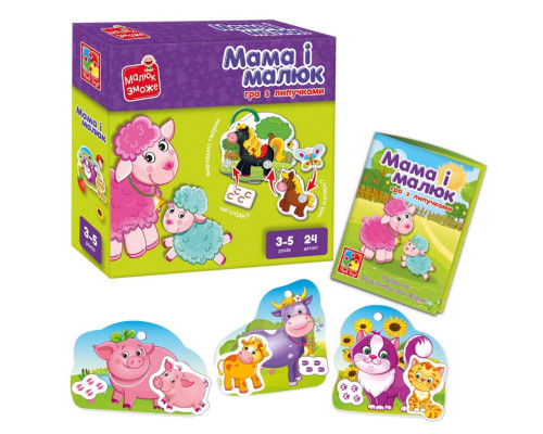 Детская настольная игра "Мама и малыш" VT2100-14 с липучками
