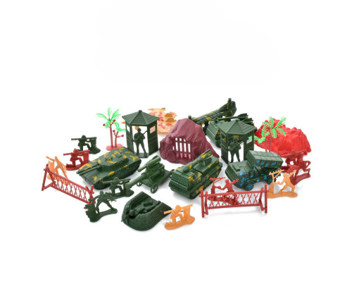 Дитячий набір солдатиків 2069D-1 військова техніка, з транспортом