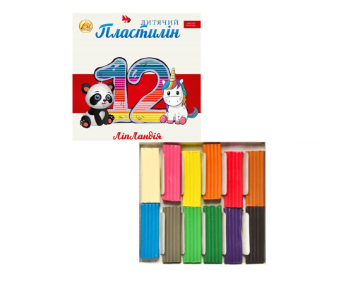 Набор пластилина "Липландия" ТЕ461371/338-1, 12 цветов, 240 гр
