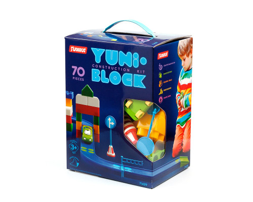 Конструктор дитячий "YUNI-BLOK" 71429, 70 великих деталей