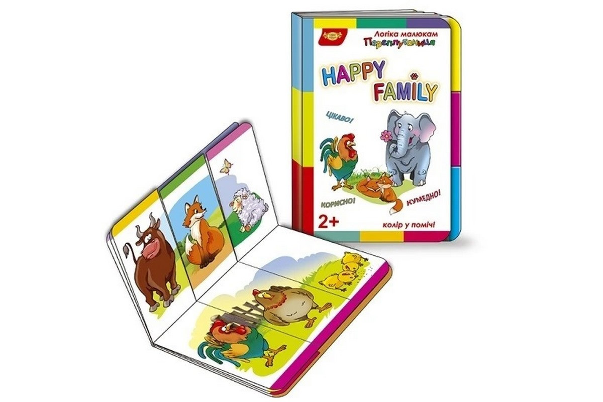 Дитяча розвиваюча книжечка "Переплутаниця Happy Family" 595043 серія Логіка малюкам