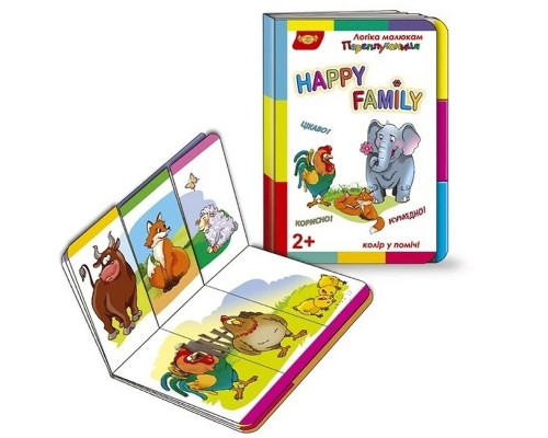 Дитяча розвиваюча книжечка "Переплутаниця Happy Family" 595043 серія Логіка малюкам