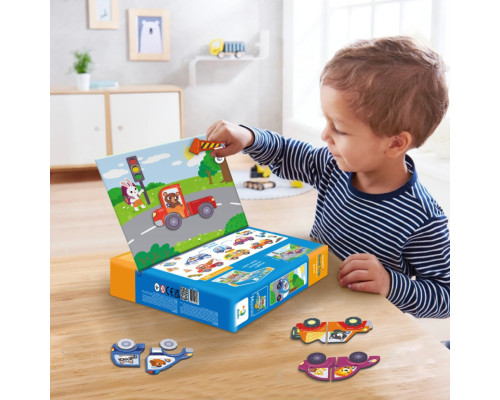 Магнітна гра "Дорожні пригоди" 200244, 1 магнітна дощечка, 36 магнітів