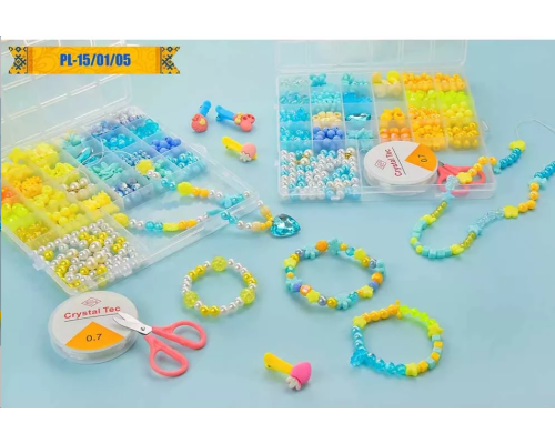 Набор бисера для изготовления креативных аксессуаров PL-15/01/05 бусины, бисер, подвески