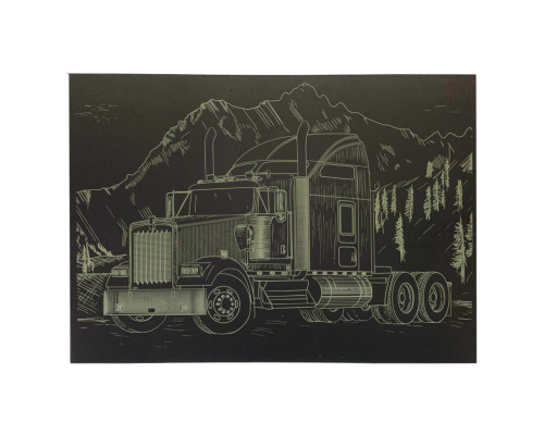 Гравюра А4 "Вантажівка-1" ГрА4-7з економ варіант в пакеті 29,7х21 см