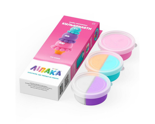 Набір пластиліну "Файні морозивка: Кульконавти" ЛІПАКА 30143-UA01 самостійно твердіє