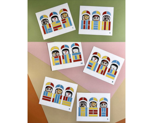 Деревянный пазл-сортер "Коляски" Ubumblebees (ПСФ089) PSF089, 27 деталей и 12 карточек