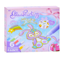 Детский набор для творчества "Подвеска-раскраска" 7600-1-23-21-2123-5 цепочка, краски 6 цветов