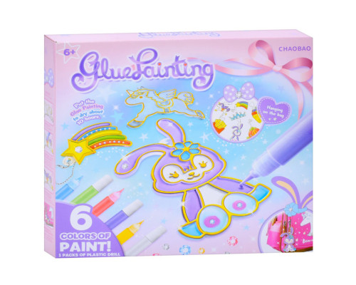 Детский набор для творчества "Подвеска-раскраска" 7600-1-23-21-2123-5 цепочка, краски 6 цветов