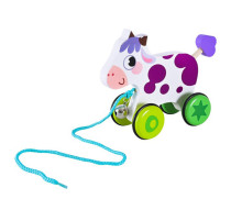 Дитяча дерев’яна каталочка "Корівка" C15030-6 на мотузці