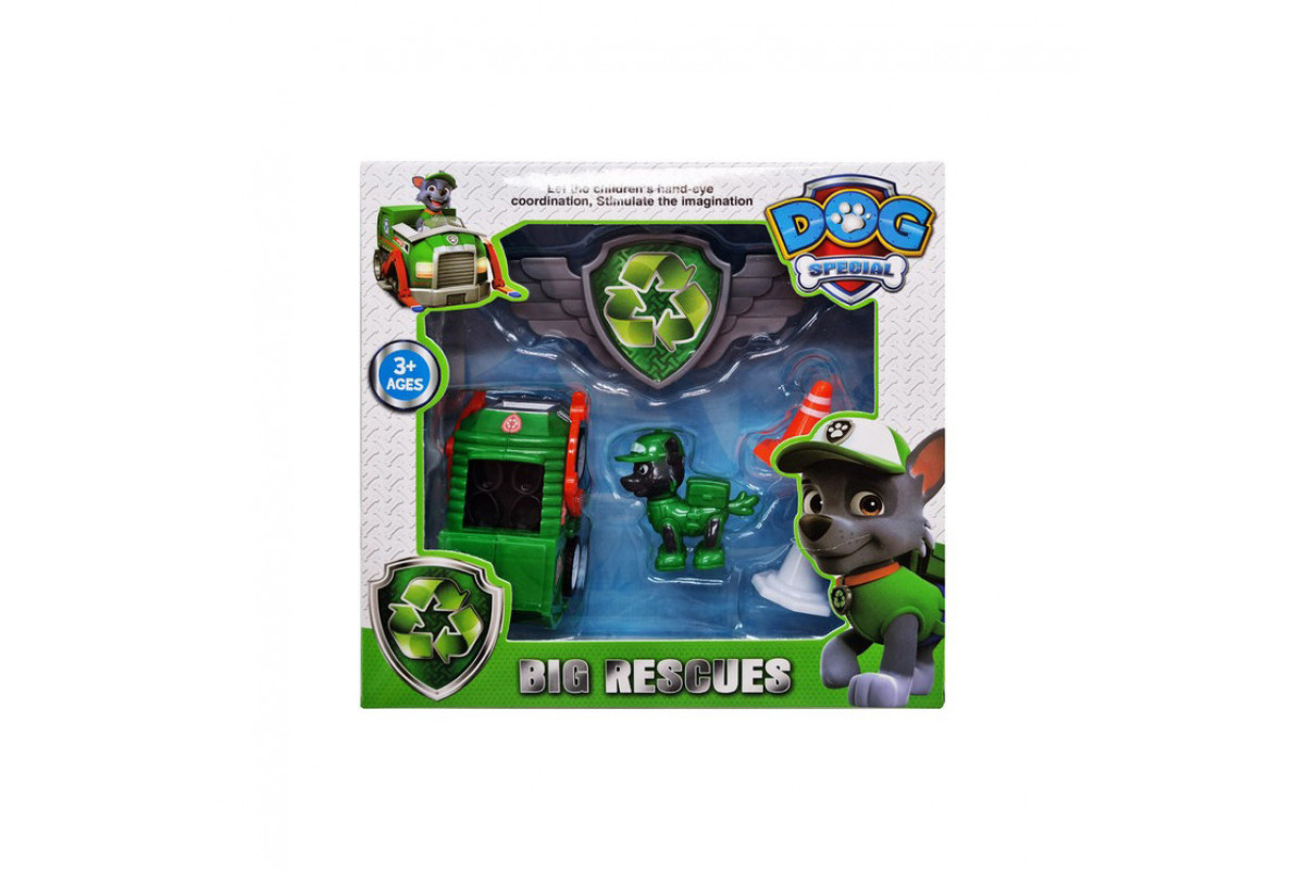 Игровая фигурка героя "Щенячий патруль: Рокки" HS-2390(Green) зеленый, с аксессуарами