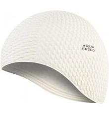 Шапка для плавания "Bombastic" Aqua Speed 104-5 белый, OSFM