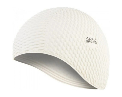 Шапка для плавания "Bombastic" Aqua Speed 104-5 белый, OSFM