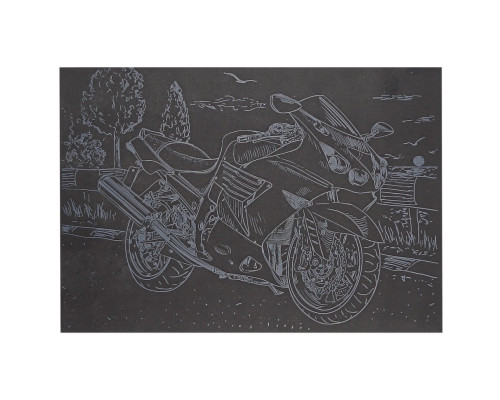 Гравюра А5 "Мотоцикл-3" ГрА5с-19 економ варіант у пакеті 21 х 14,8 см