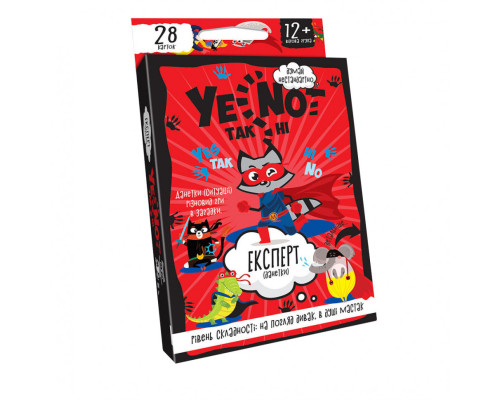 Детская карточная игра "YENOT ДаНетки" Danko Toys YEN-01U укр Красный