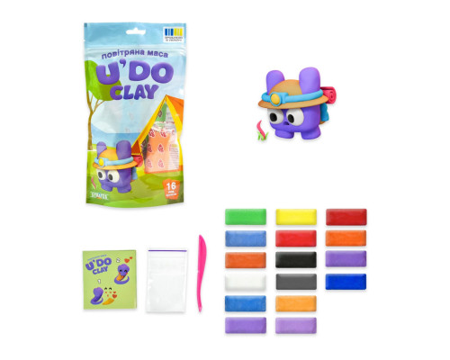 Набір для творчості "Повітряна маса U'DO Clay" 30879, 16 штук