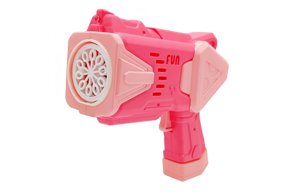 Дитячий генератор мильних бульбашок Пістолет 2238 (Pink) зі світлом