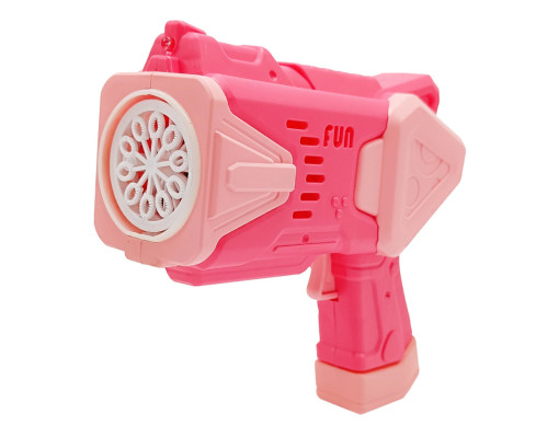 Дитячий генератор мильних бульбашок Пістолет 2238 (Pink) зі світлом