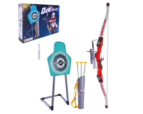 Ігровий набір Лук з мішенню 801D сагайдак, 3 стріли на присосках