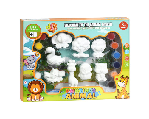 Набор для творчества Животные MK 5723(Animal) краски, кисточки