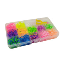 Набор резинок в коробке PR536, 600 шт для плетения браслетов