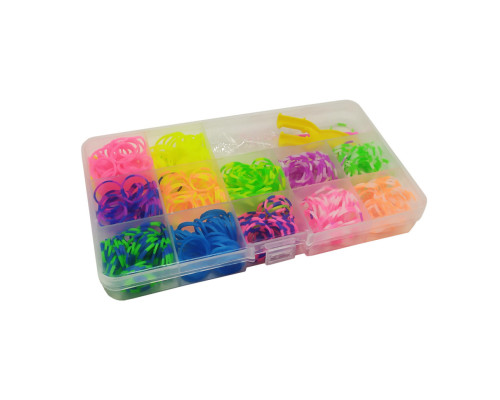 Набор резинок в коробке PR536, 600 шт для плетения браслетов