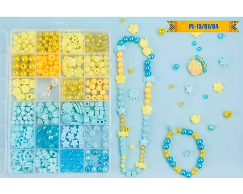 Набор бисера для изготовления креативных аксессуаров PL-15/01/04 бусины, бисер, подвески
