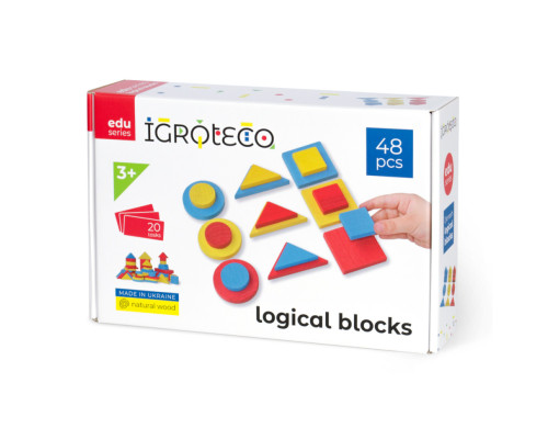 Обучающий набор "Логические блоки Дьенеша" Igroteco 900408, 48 деталей
