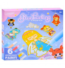 Дитячий набір для творчості "Підвіска-розмальовка" 7600-1-23-21-2123-4 ланцюжок, фарби 6 кольорів