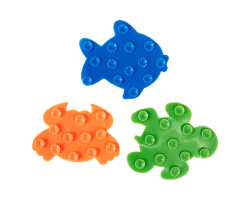 Набір килимків для купання "Краб, рибка, черепаха" MGZ-0902-2 на присосках